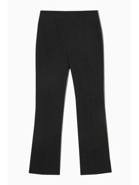 NEW COS Slim-Fit Kick-Flare Trousers Black Pants, Sz 2